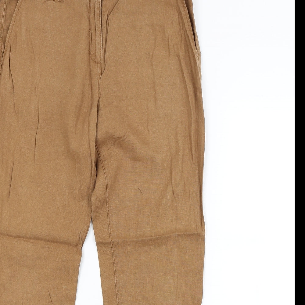 M&S Womens Brown   Trousers  Size 12 L29 in