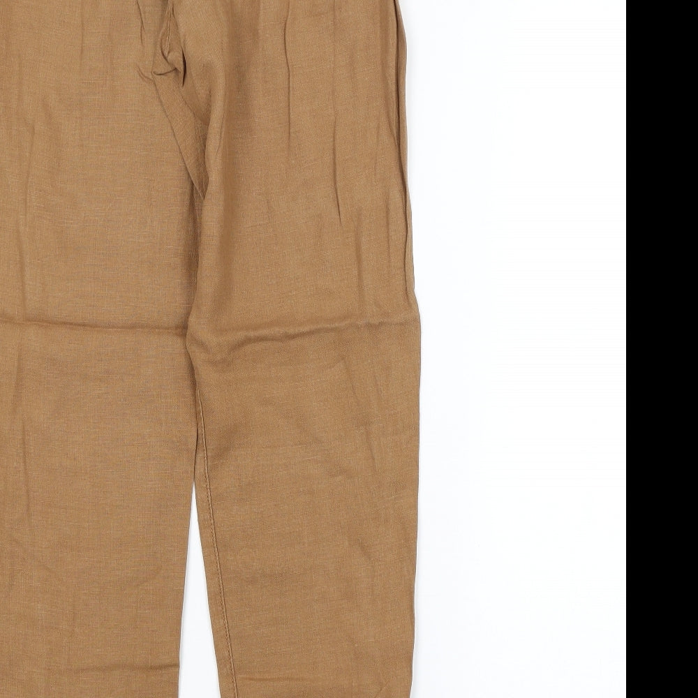 M&S Womens Brown   Trousers  Size 12 L29 in