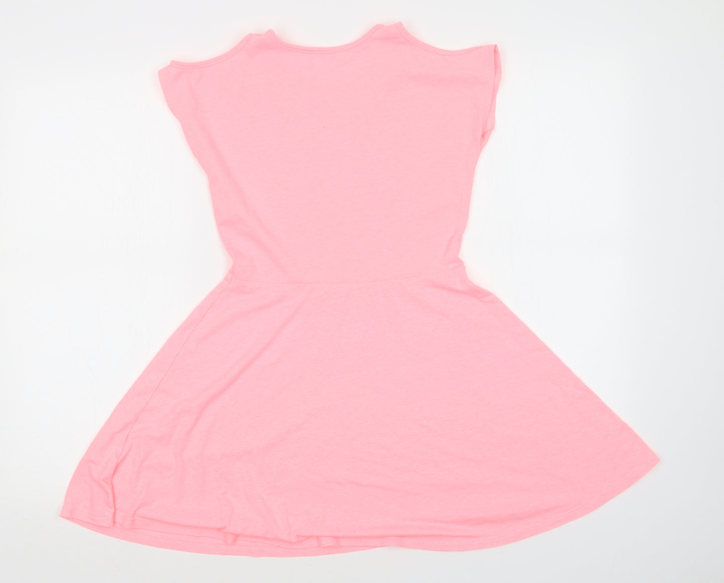 Preworn Girls Pink   T-Shirt Dress  Size 11-12 Years