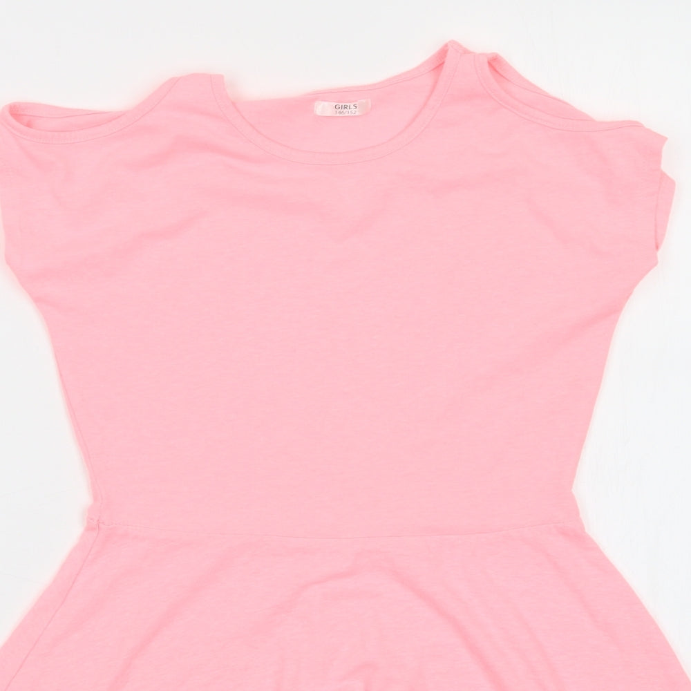 Preworn Girls Pink   T-Shirt Dress  Size 11-12 Years