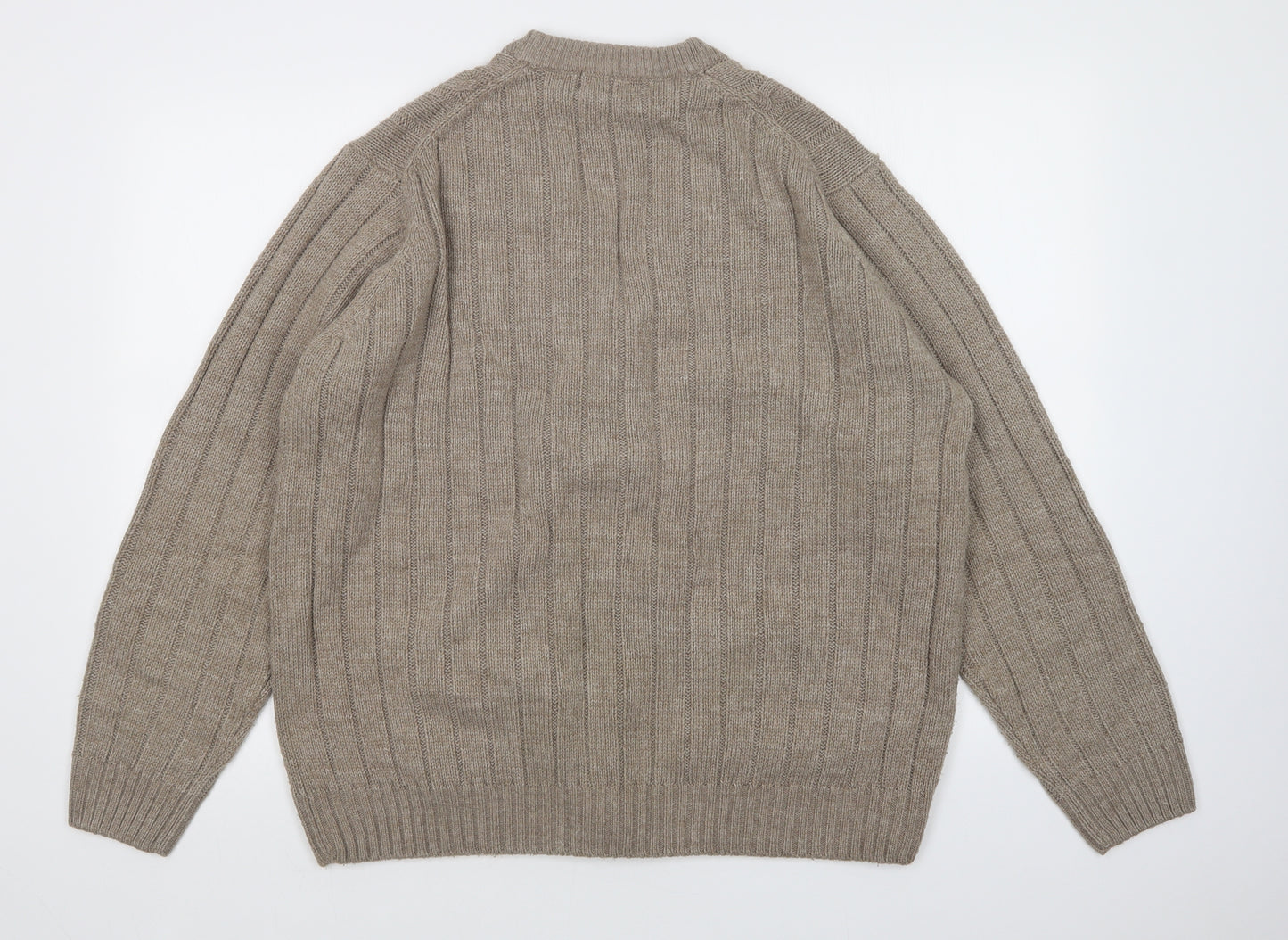 james Pringle Mens Brown   Cardigan Jumper Size L