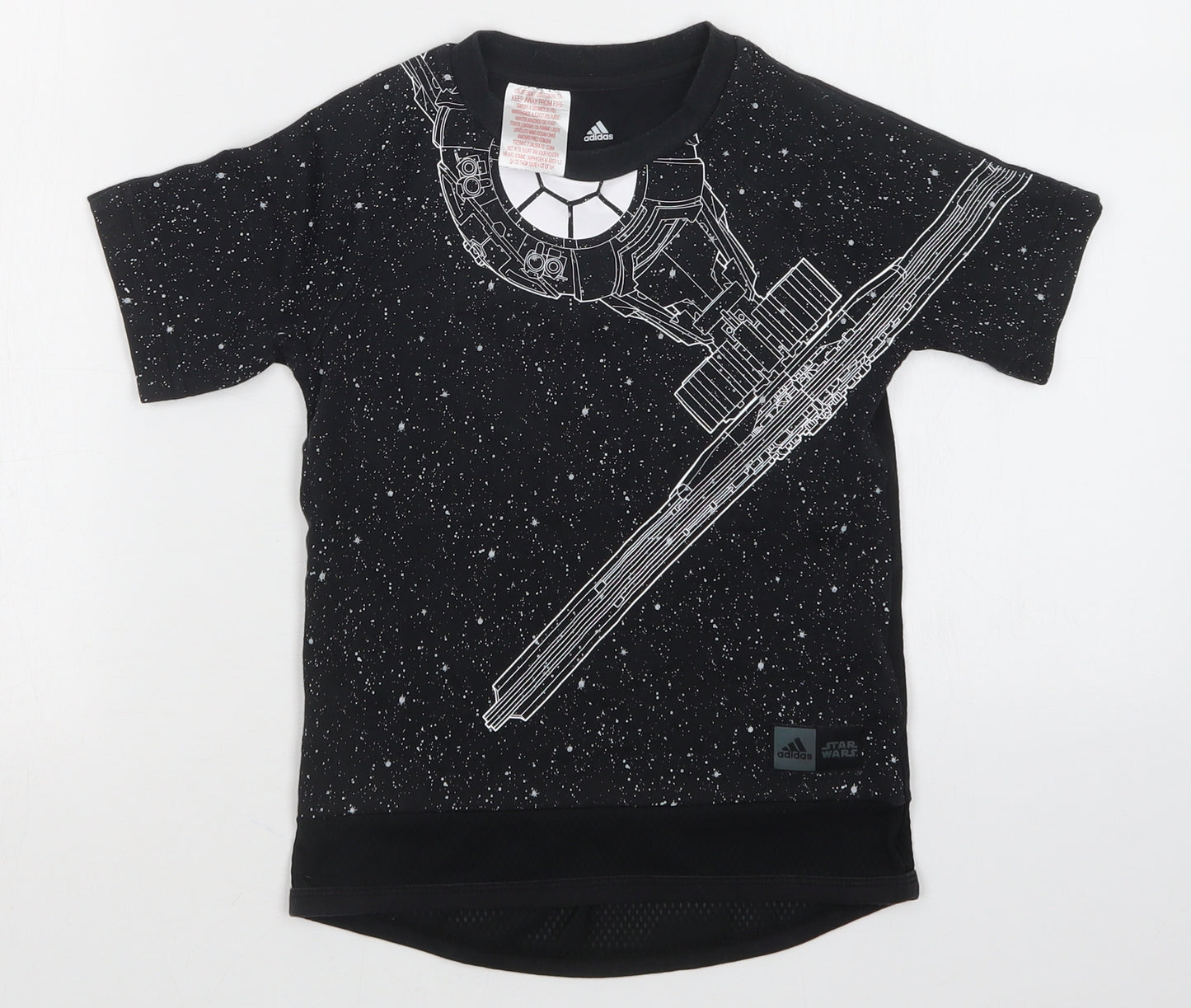 adidas Boys Black   Basic T-Shirt Size 5-6 Years  - Star Wars