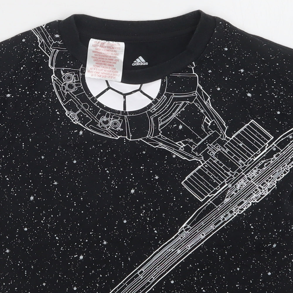 adidas Boys Black   Basic T-Shirt Size 5-6 Years  - Star Wars