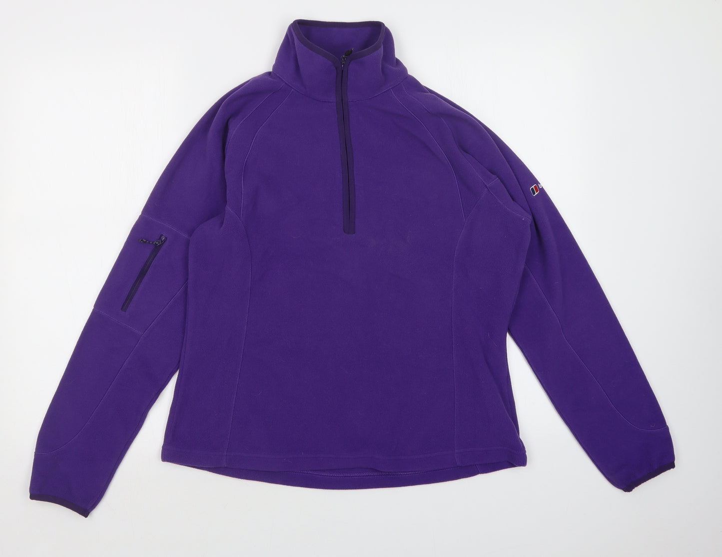 Berghaus Womens Purple  Fleece Pullover Sweatshirt Size 14