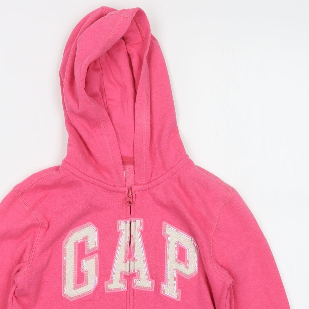 Gap Girls Pink   Full Zip Hoodie Size 8 Years