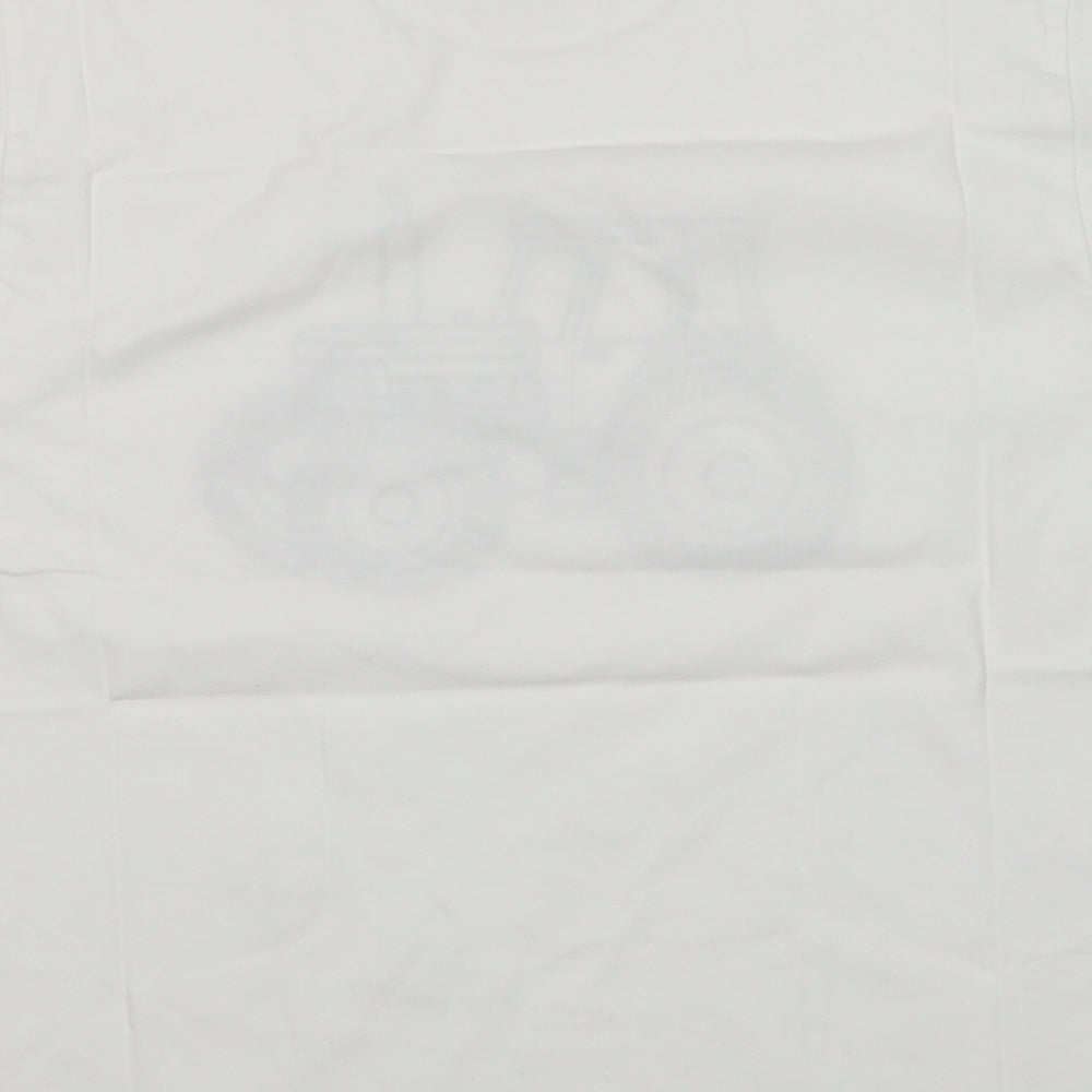 JERZEES Boys White   Basic T-Shirt Size 9-10 Years
