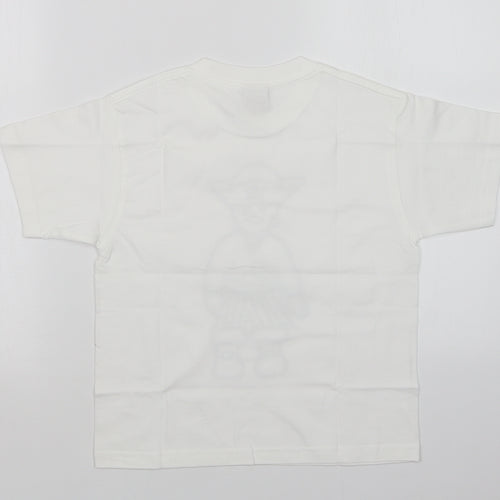 JERZEES Boys White   Basic T-Shirt Size 7-8 Years  - PIRATE