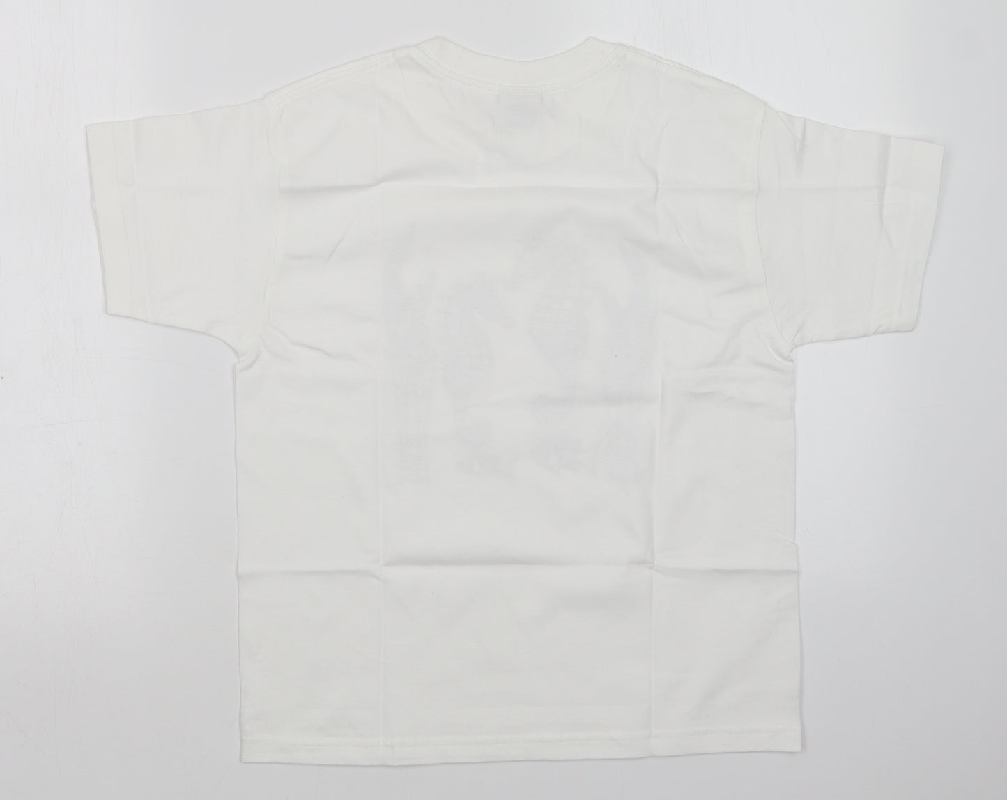 JERZEES Girls White   Basic T-Shirt Size 9-10 Years