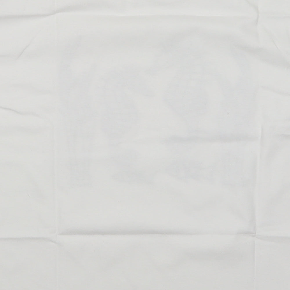 JERZEES Girls White   Basic T-Shirt Size 9-10 Years