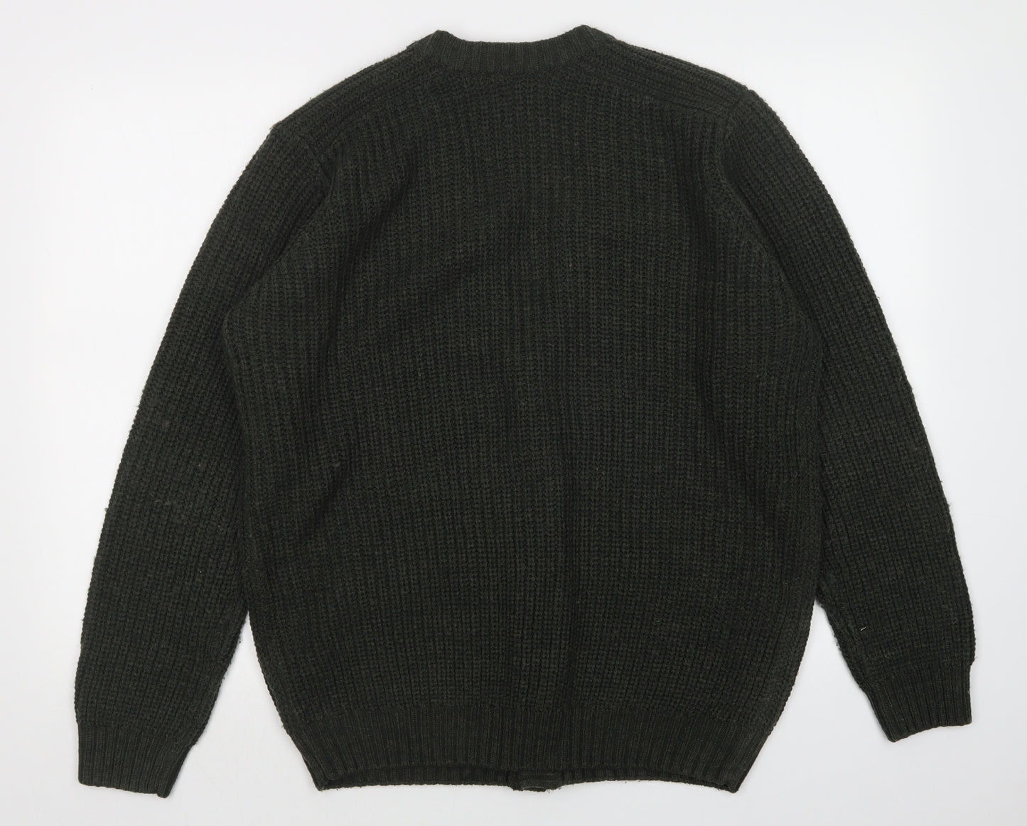 P.G. FIELD Mens Green   Cardigan Jumper Size L