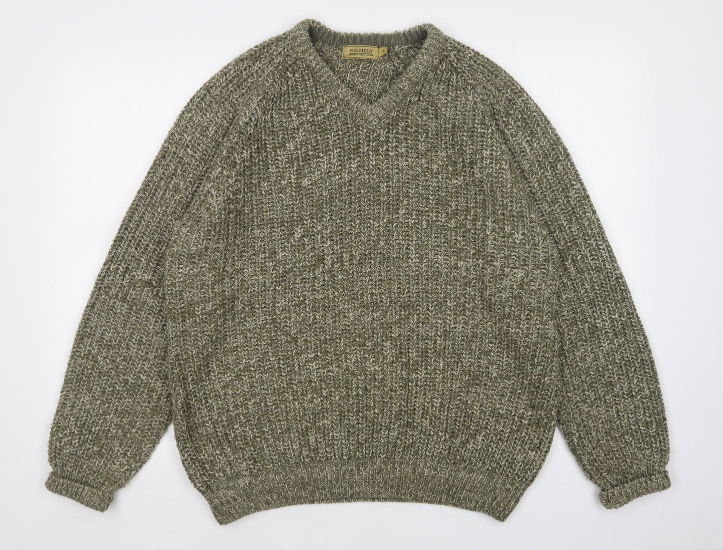 P.G. FIELD Mens Green   Pullover Jumper Size L