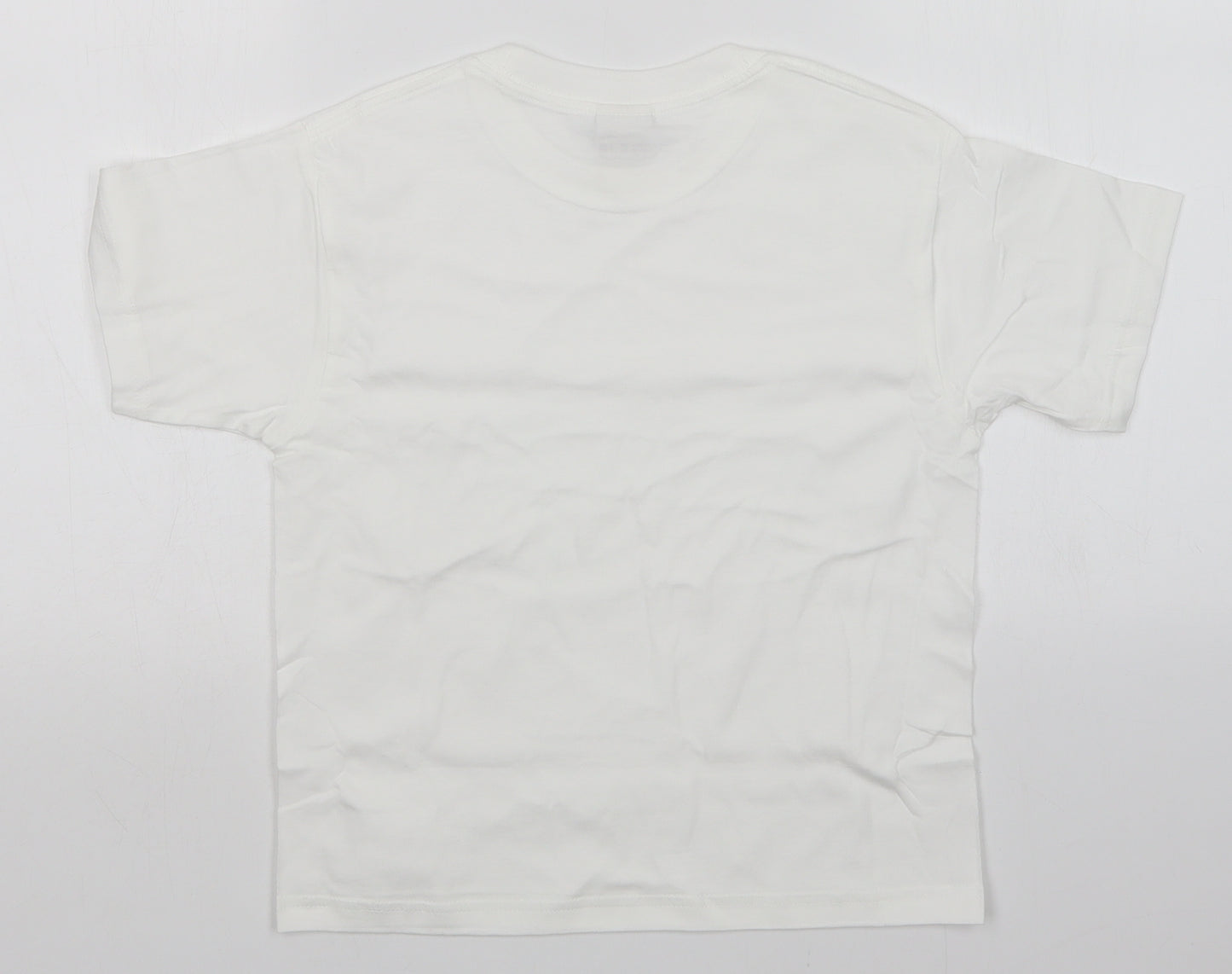 JERZEES Boys White   Basic T-Shirt Size 7-8 Years