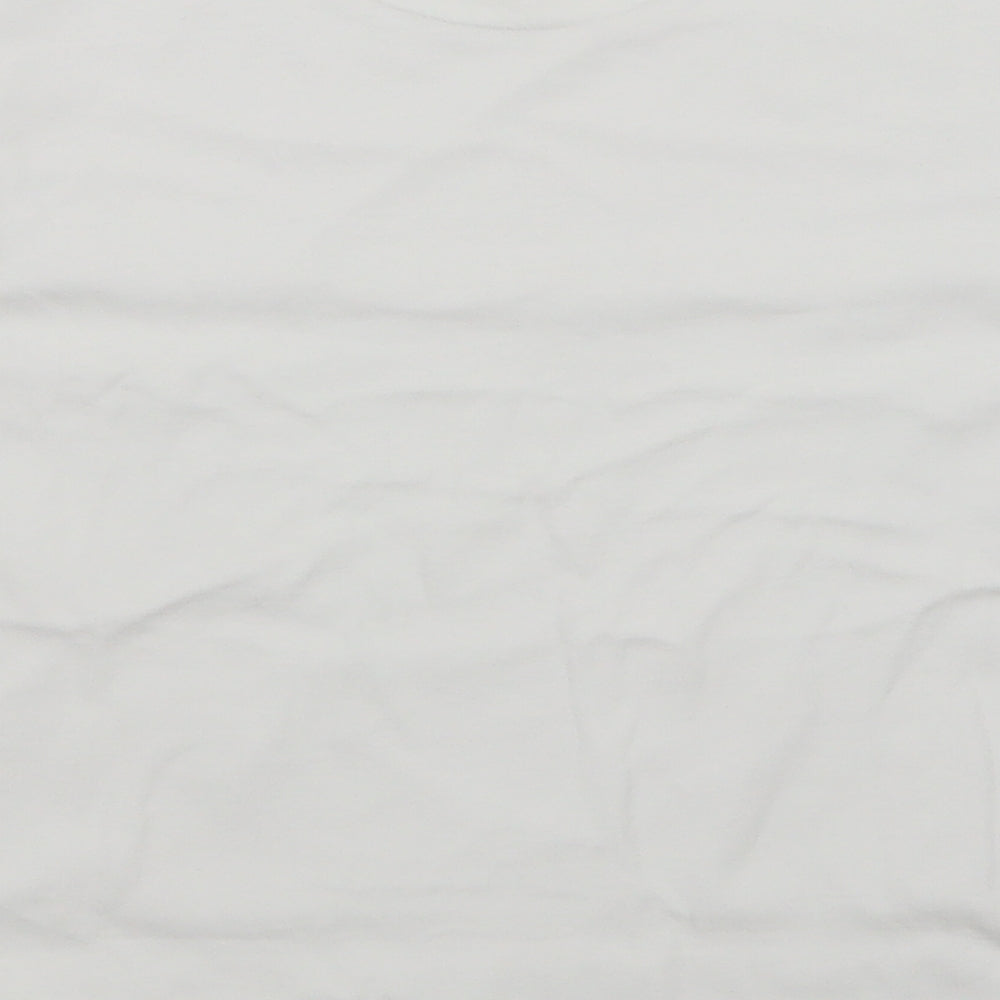 JERZEES Boys White   Basic T-Shirt Size 7-8 Years