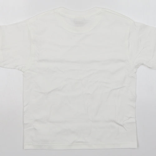 JERZEES Girls White   Basic T-Shirt Size 7-8 Years