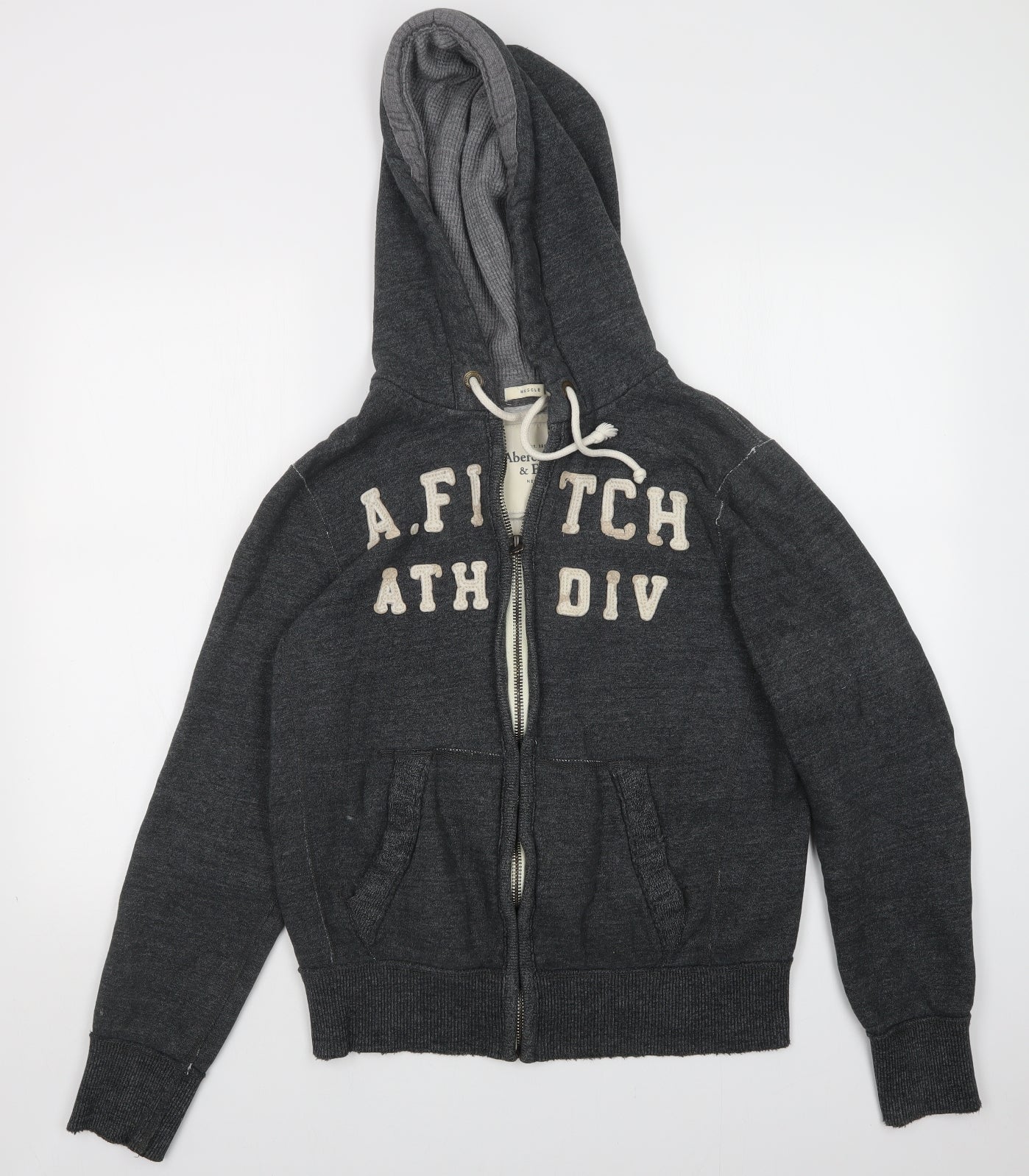 Abercrombie & Fitch Mens Grey   Full Zip Hoodie Size S