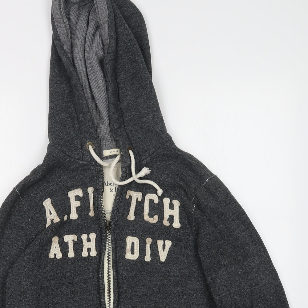 Abercrombie & Fitch Mens Grey   Full Zip Hoodie Size S