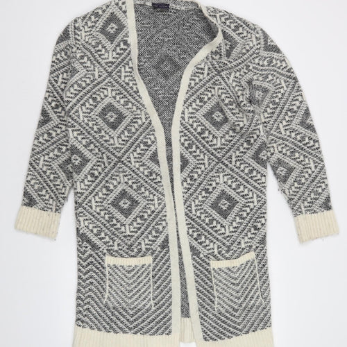 M&S Womens Multicoloured Argyle/Diamond  Cardigan Jumper Size 10