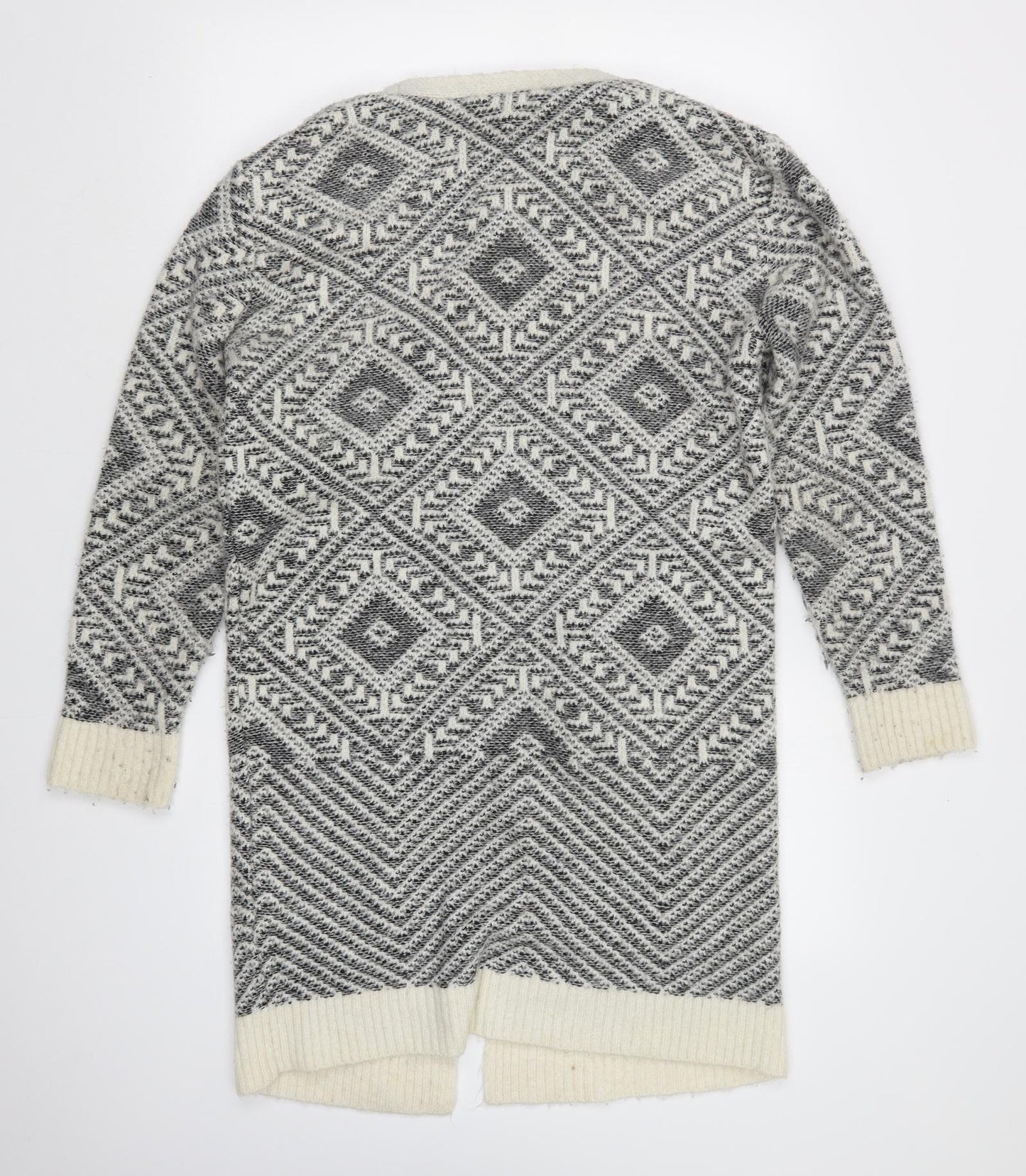 M&S Womens Multicoloured Argyle/Diamond  Cardigan Jumper Size 10