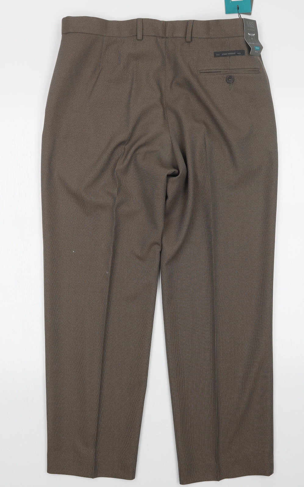 M&S Mens Brown   Trousers  Size 34 L29 in