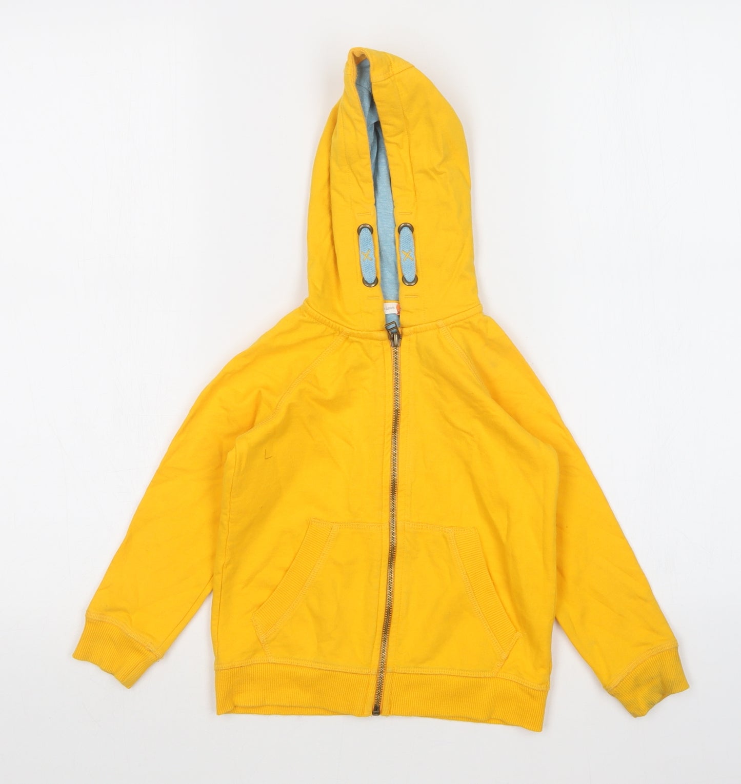John Lewis Boys Yellow   Full Zip Hoodie Size 4 Years
