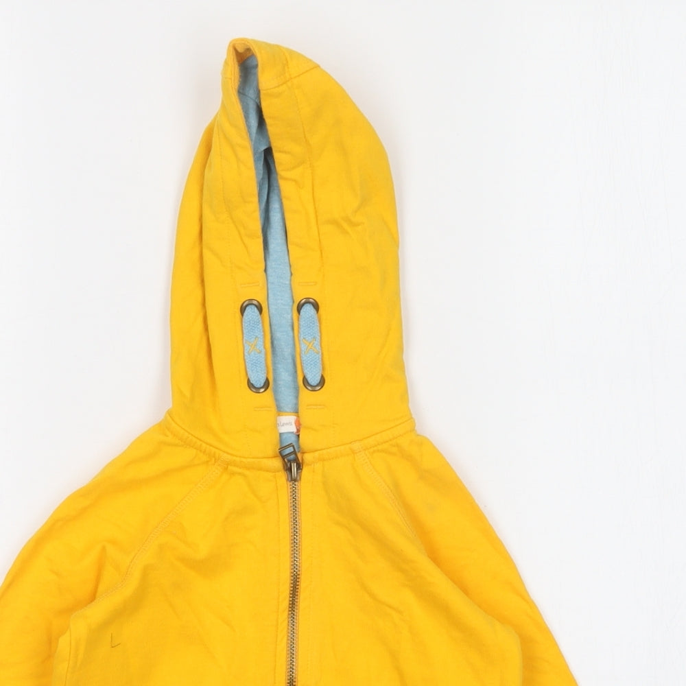 John Lewis Boys Yellow   Full Zip Hoodie Size 4 Years