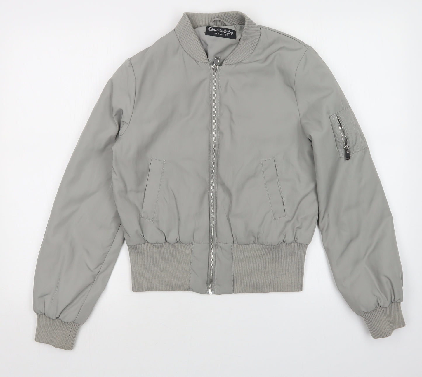 Miss Selfridge Womens Green   Bomber Jacket Coat Size 8