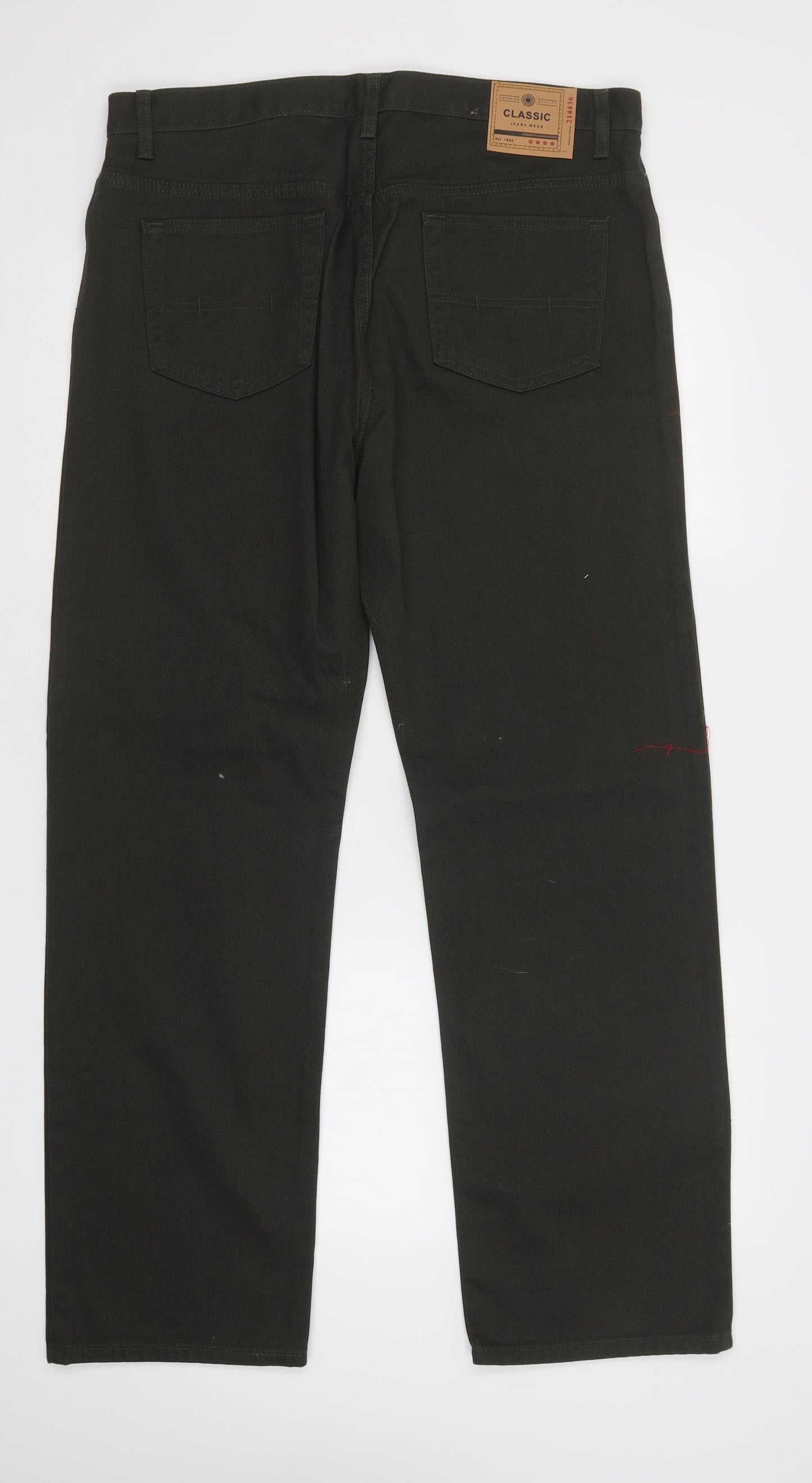 Preworn Mens Green   Straight Jeans Size 36 L31 in