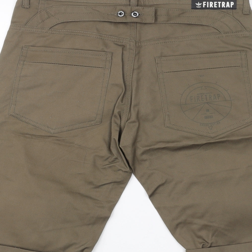 Firetrap Mens Green   Chino Shorts Size 30 in