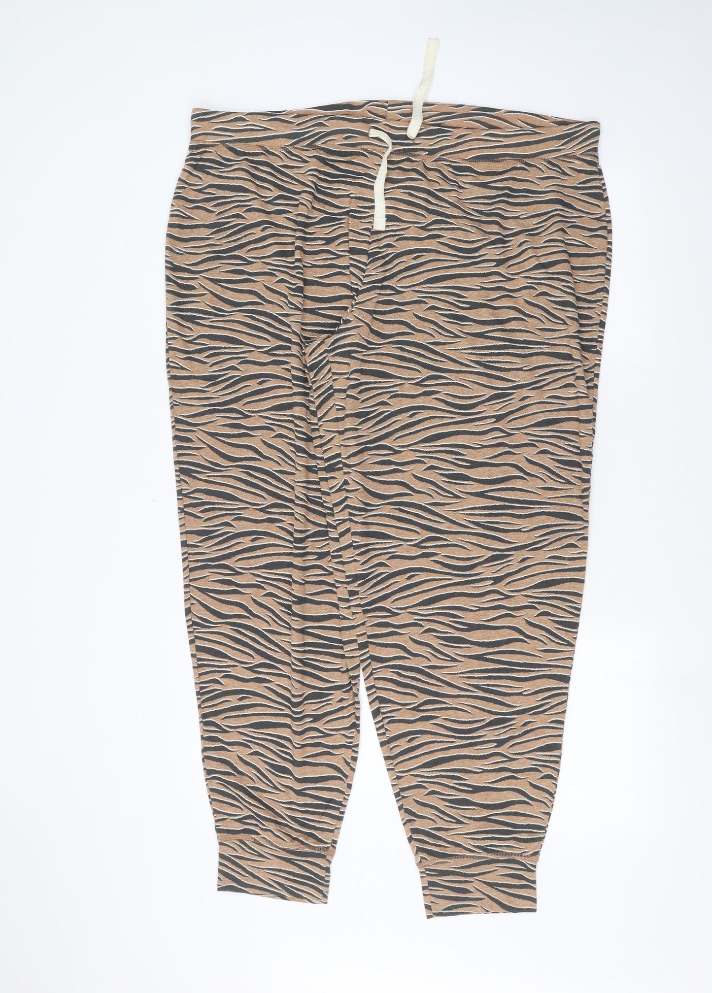 Marks and Spencer Womens Orange Animal Print  Jogger Leggings Size 22 L27 in