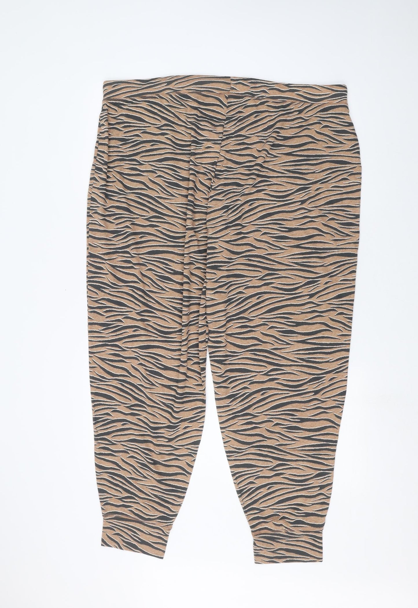Marks and Spencer Womens Orange Animal Print  Jogger Leggings Size 22 L27 in