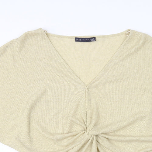Marks and Spencer Womens Gold   Basic Blouse Size 18