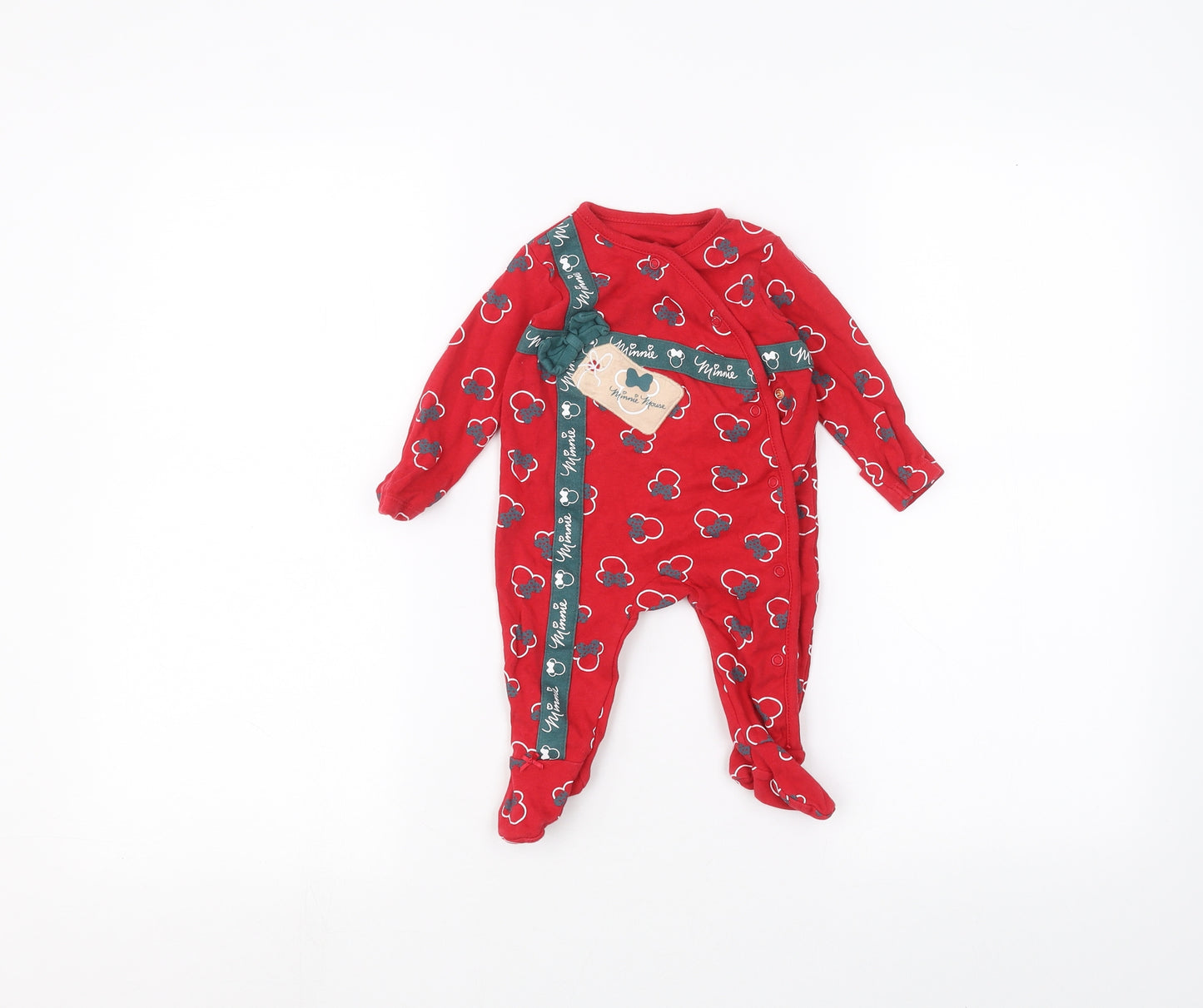 George Baby Red   Coverall One-Piece Size 3-6 Months