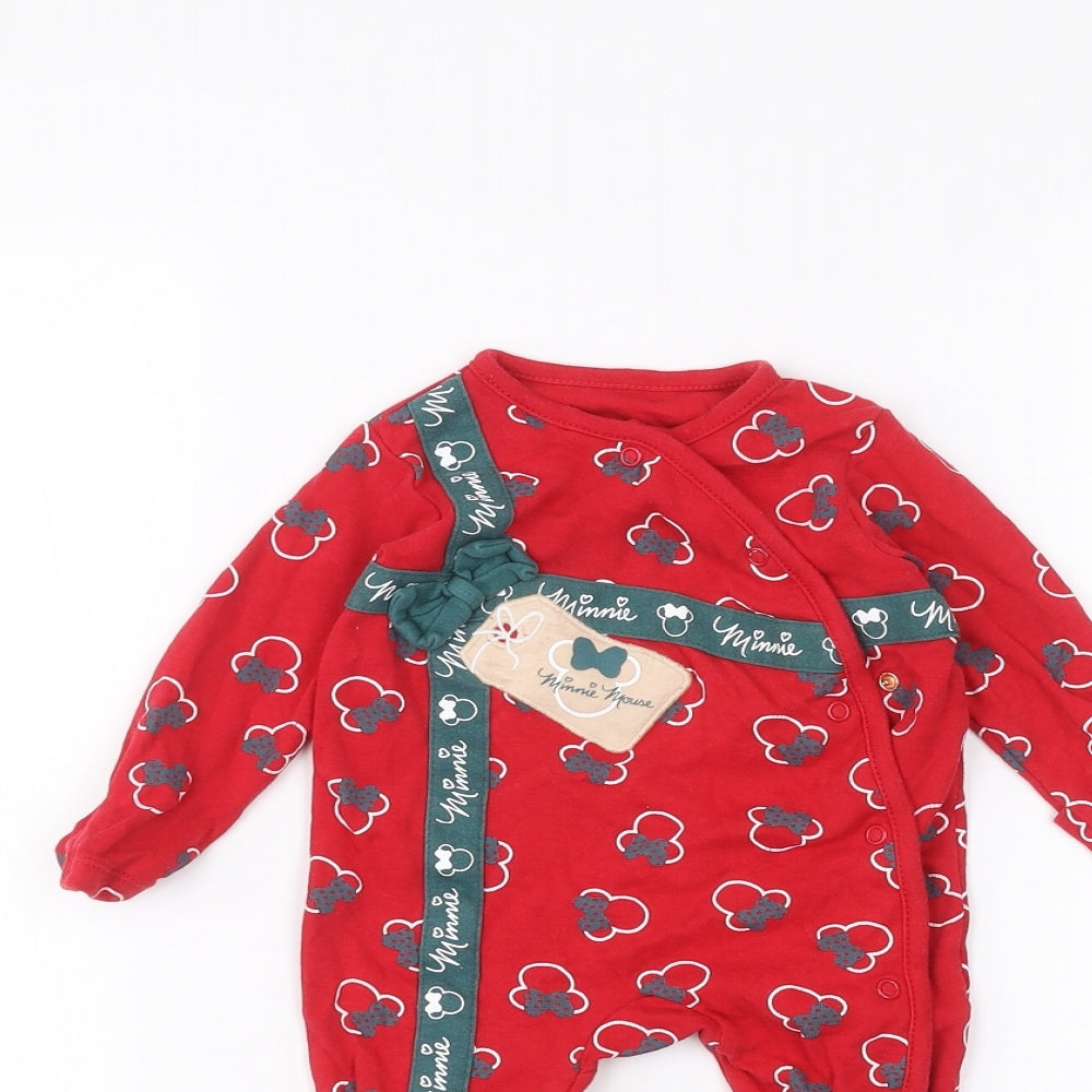 George Baby Red   Coverall One-Piece Size 3-6 Months
