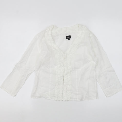 ken Womens White   Cardigan Jumper Size 8