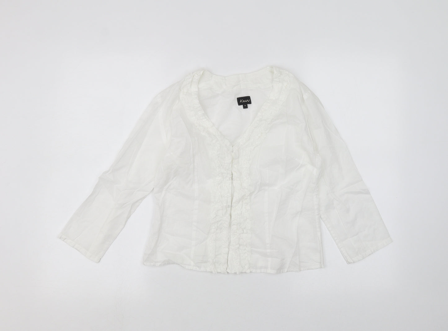 ken Womens White   Cardigan Jumper Size 8