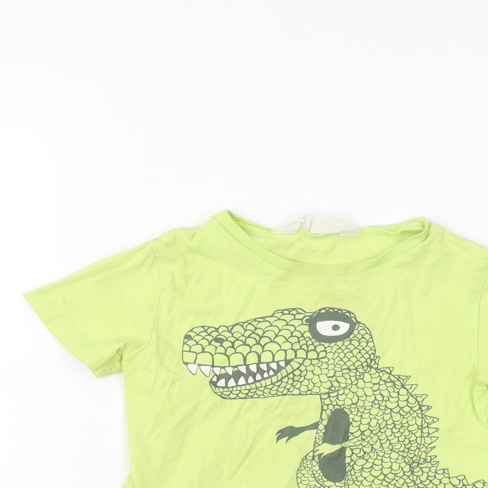 H&M Boys Green   Basic T-Shirt Size 3-4 Years