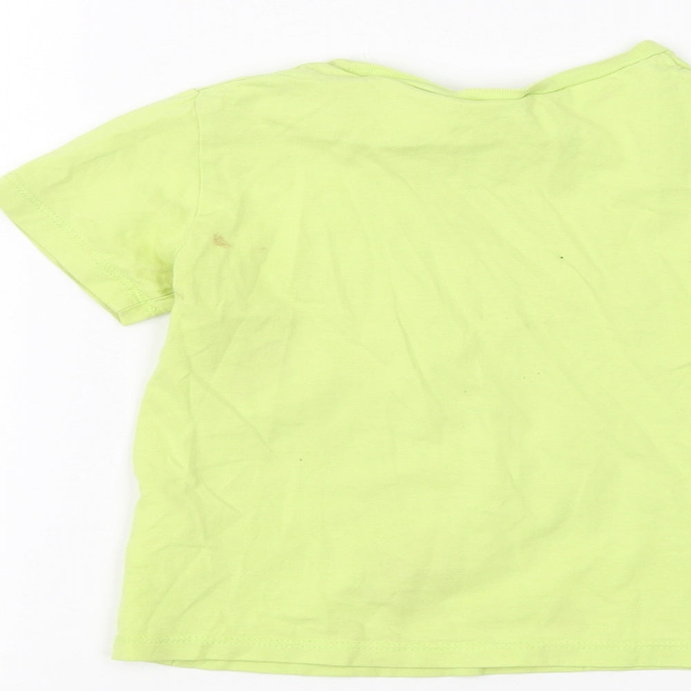 H&M Boys Green   Basic T-Shirt Size 3-4 Years