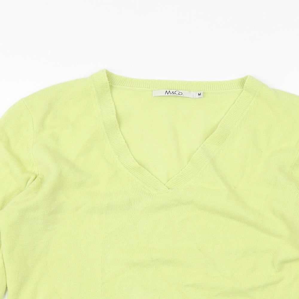 M&Co Womens Green   Basic T-Shirt Size M