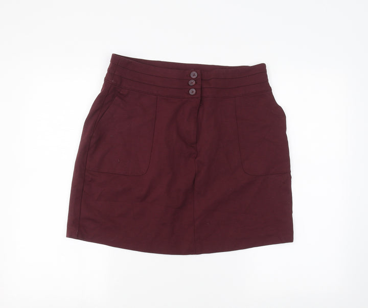 Marks and Spencer Womens Red   A-Line Skirt Size 14