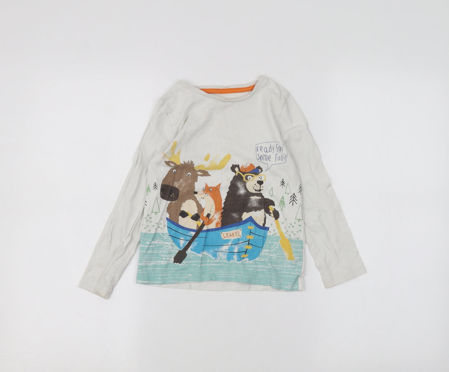 Nutmeg Boys White   Basic T-Shirt Size 4 Years