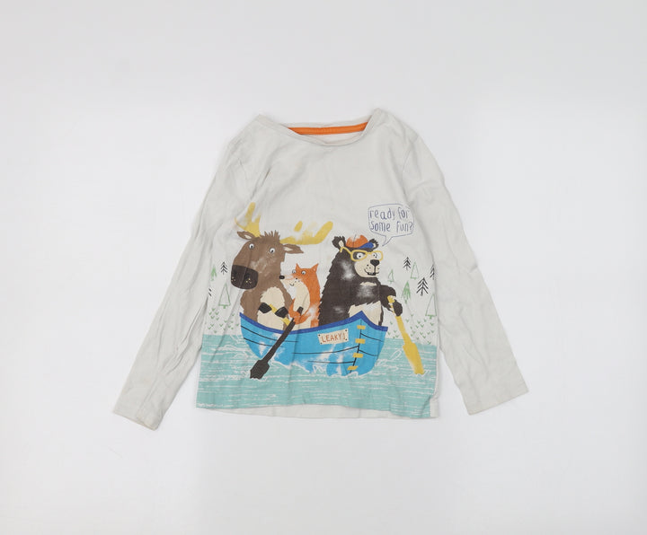 Nutmeg Boys White   Basic T-Shirt Size 4 Years