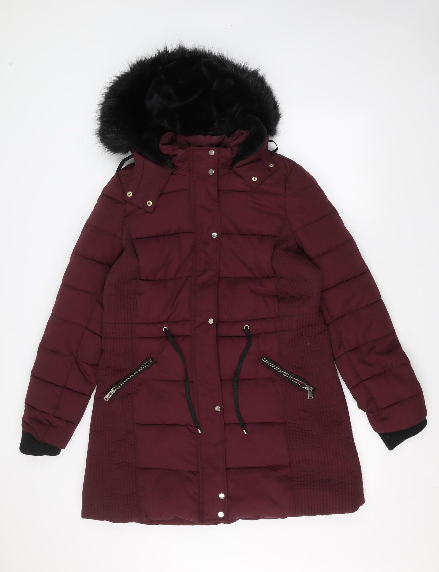 Papaya Womens Purple   Parka Coat Size 14