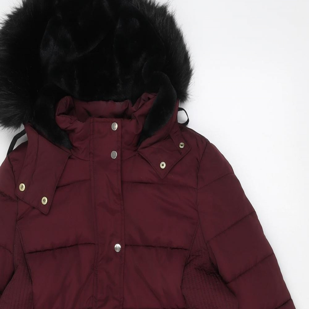 Papaya Womens Purple   Parka Coat Size 14