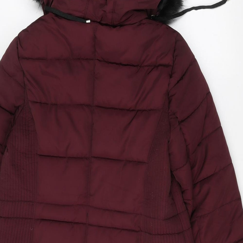 Papaya Womens Purple   Parka Coat Size 14