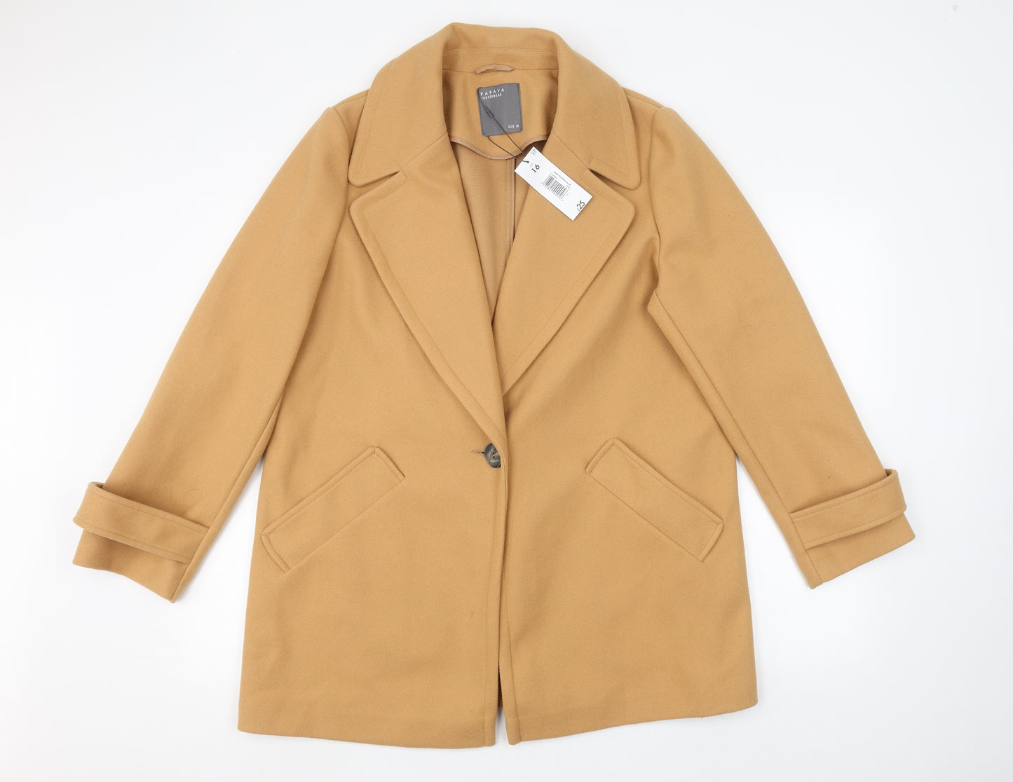 Papaya Womens Beige   Jacket  Size 16