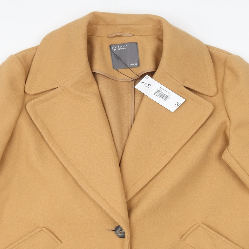 Papaya Womens Beige   Jacket  Size 16