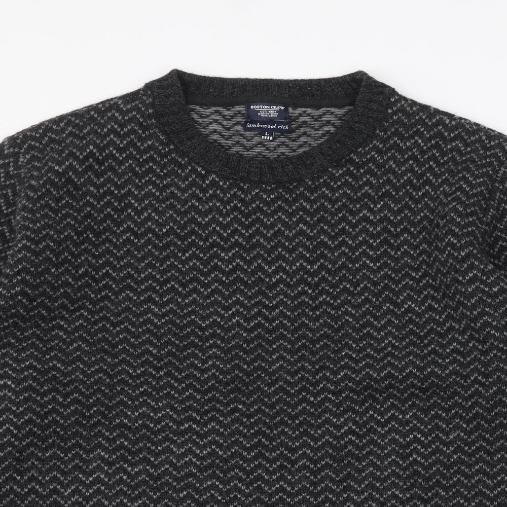 Boston crew Mens Black   Pullover Jumper Size L