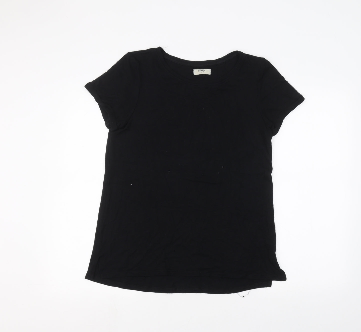 Papaya Womens Black   Basic T-Shirt Size S