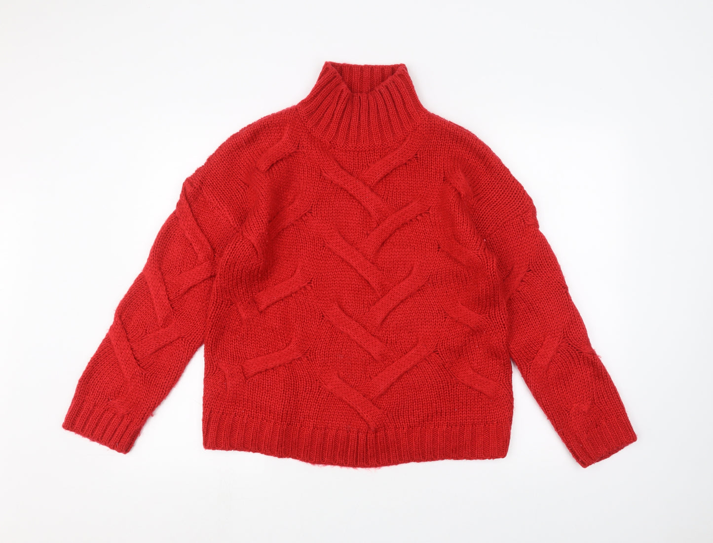 Boohoo Womens Red   Pullover Jumper Size M