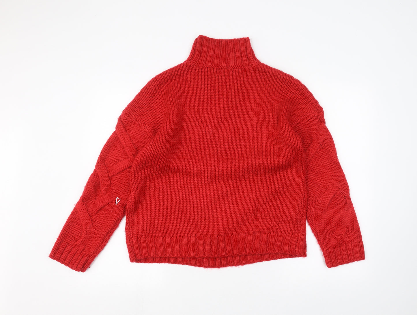 Boohoo Womens Red   Pullover Jumper Size M